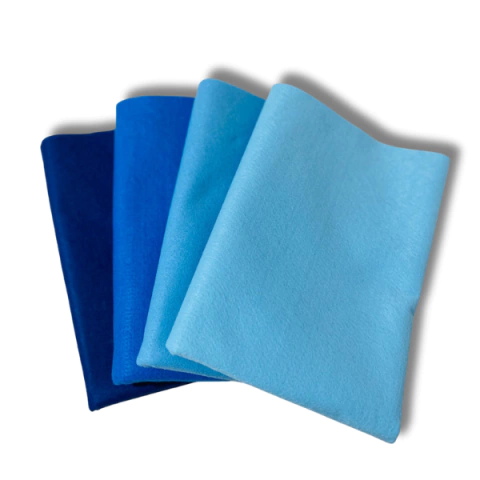 Kit Feltro Santa Fé Tons de Azul - 4 Peças 50x140