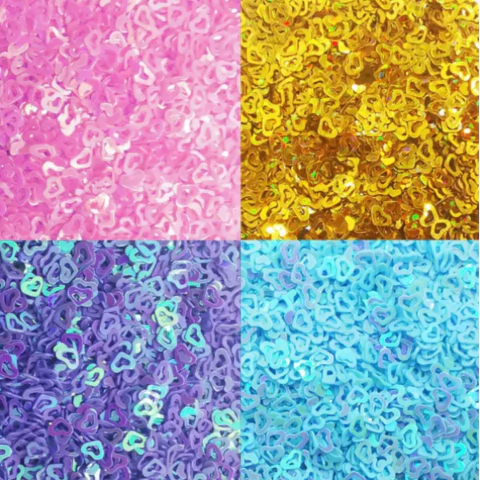 Confete Coração Vazado 4mm pct 10g