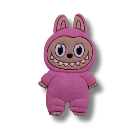 APLIQUE EMBORRACHADO LABUBU ROSA BB - (Unid ou kit promocional)