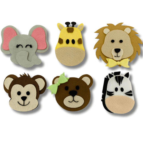 Recortes em Feltro Safari-Escolha o Personagem