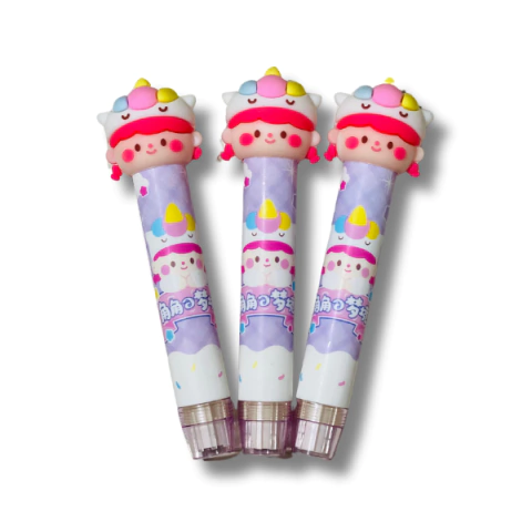 Borracha Retrátil Menina Unicórnio