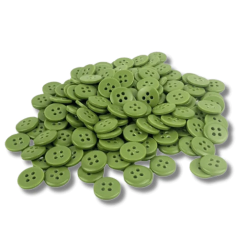 Botão 4 furos N18 Verde Musgo 260 - pct c/24 unidades