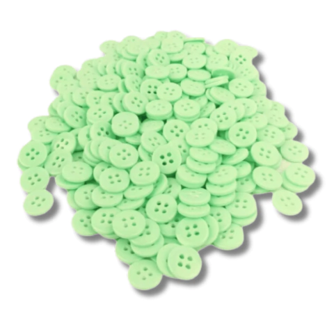 Botão 4 furos N18 Verde Limão 225 - pct c/24 unidades