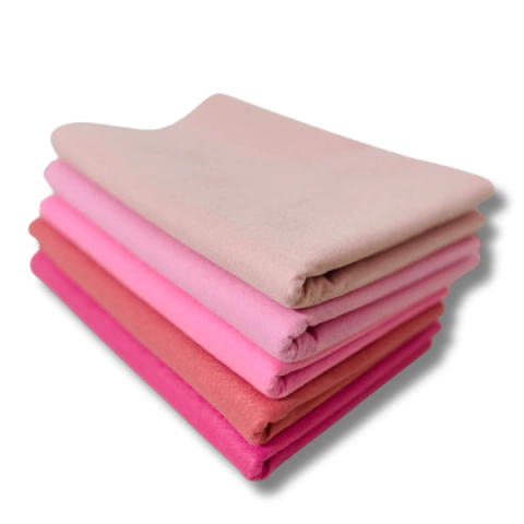 Kit Feltro Santa Fé Tons de Rosa - 5 Peças 50x140
