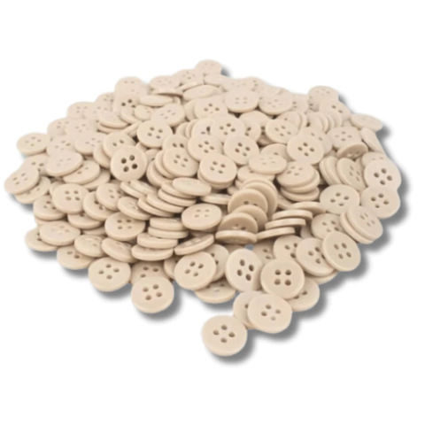 Botão 4 furos N18 Bege 297 - pct c/24 unidades