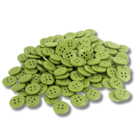 Botão 4 furos N18 Verde Oliva 254 - pct c/24 unidades