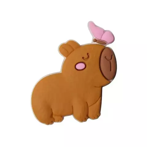 APLIQUE EMBORRACHADO CAPIVARA - (Unid ou kit promocional)