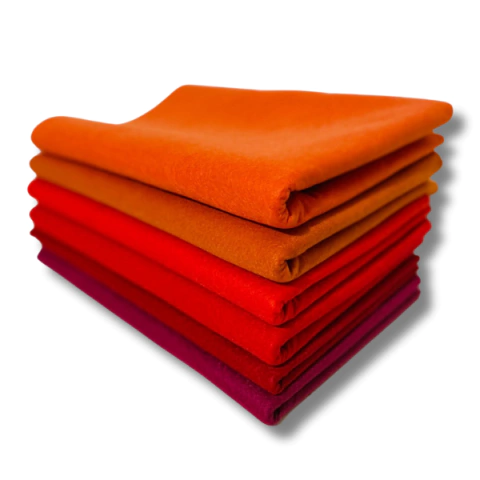 Kit Feltro Santa Fé Tons de Vermelho e Laranja - 50X140