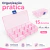 Caixa Organizadora Retangular 15 Divisórias Rosa - 17cm x 10cm x 2,2cm na internet