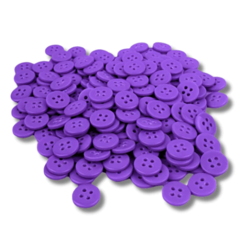 Botão 4 furos N18 Roxo 218 - pct c/24 unidades