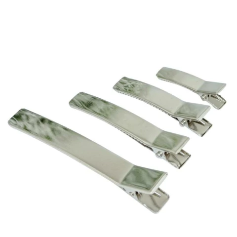 PRESILHA JACARÉ/BICO DE PATO NÍQUEL DUPLO - 10UN