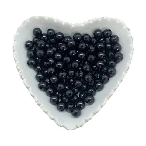 BOLA LISA LEITOSA PRETO 8MM 50G