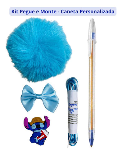 KIT PEGUE E MONTE – STITCH JUNINO TURQUESA