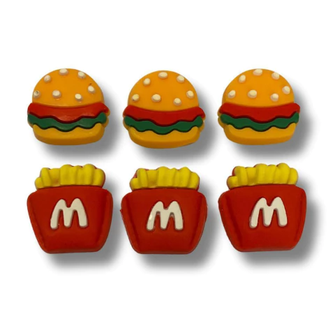 APLIQUE EMBORRACHADO KIT FAST FOOD C/6UN