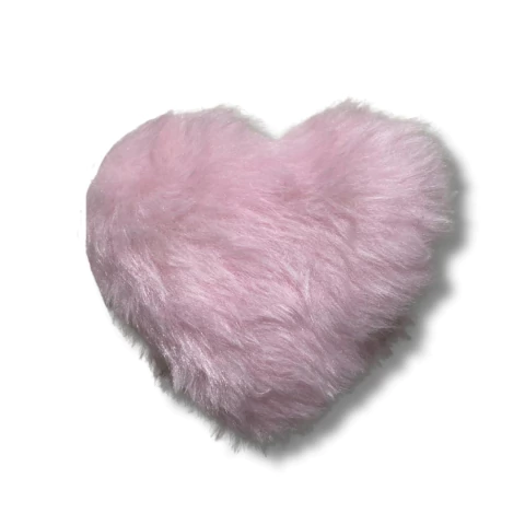 Pompom Pelúcia Coração Outubro Rosa BB 70mm