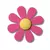 APLIQUE EMBORRACHADO FLOR MARGARIDA PINK - (Unid ou kit promocional)
