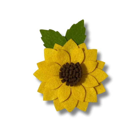 Recorte em Feltro Flor Girassol 7x7cm