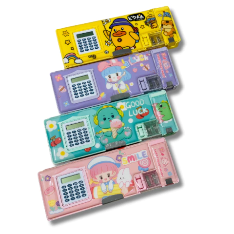 Estojo de Lápis Inteligente Multifuncional com Calculadora