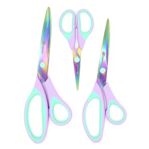 Kit c/3 Tesoura de Titânio Princess