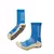 Meias Futebol Antiderrapante Cano Baixo - Azul com detalhes em branco e preto