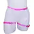 Harness com Algemas Submission - Slim - Pvc Cristal Rosa neon - GS Acessórios