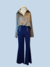 Calça Flare Azul Botões Bob - comprar online