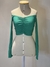 Croped Verde Drapeado Shein - comprar online