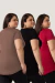 Kit 3 Blusas Femininas Plus Size Tampa Bumbum Nina Mullet - comprar online