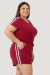 Conjunto Feminino Blusa + Shorts Plus Size Esportivo De Viscolycra - loja online