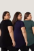 Kit 3 Blusas Femininas Plus Size Tampa Bumbum Nina Mullet - comprar online