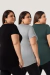 Kit 3 Blusas Femininas Plus Size Tampa Bumbum Nina Mullet - Mulher Única