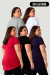Kit 5 Blusas Femininas Plus Size Tampa Bumbum Nina Mullet - comprar online