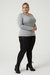 Blusa Feminina Isabela Plus Size Mullet Manga longa