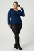 Blusa Feminina Isabela Plus Size Mullet Manga longa - Mulher Única