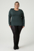Blusa Feminina Isabela Plus Size Mullet Manga longa