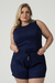 Regata Canelada Plus Size Clarisse - Mulher Única