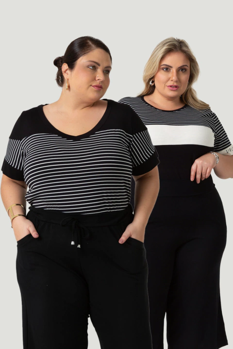 KIT 2 BLUSA FEMININA PLUS SIZE
