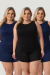 Kit 3 Regatas Canelada Clarise - comprar online