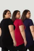 Kit 3 Blusas Femininas Plus Size Tampa Bumbum Nina Mullet