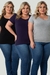 Imagem do Kit 3 Blusas Feminina Joci Plus Size Decote V