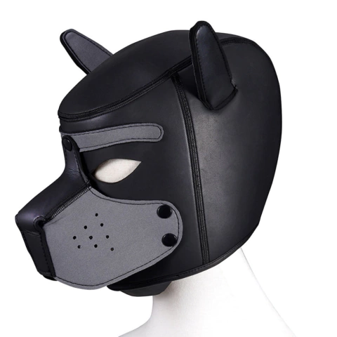 Capuz Erótico com Focinho Removível – Pet Play Cosplay Neoprene
