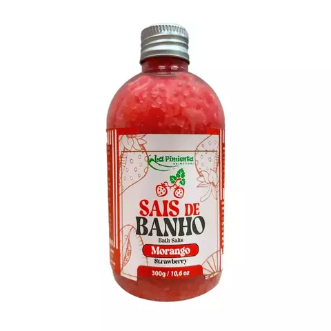 Sais de Banho Aroma Morango La Pimienta - 300g