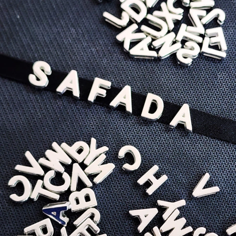 Tira elástica Preta p/ Calcinha com letras personalizáveis