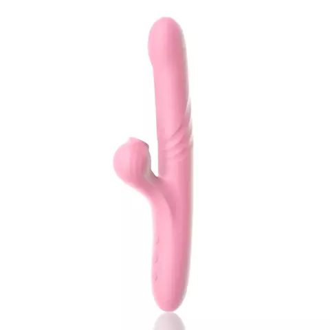 Vibrador Duplo 15 Modos – Ponto G e Clitóris Rosa: Prazer Sem Limites