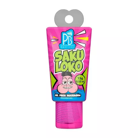 Gel para Massagem Corporal Saku Loko 15g Linha PB Eróticos