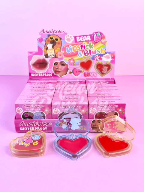 Caja Dúo Bálsamo ó Blush Corazón, Americolor (24pz) - comprar en línea