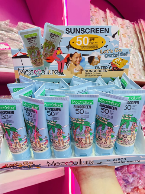 Caja Protector Solar Let's Go Vacaciones Caja Azul, Mocallure (24pz) - comprar en línea