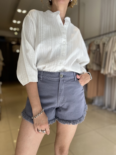 SHORT DESFLECADO AZUL AERO