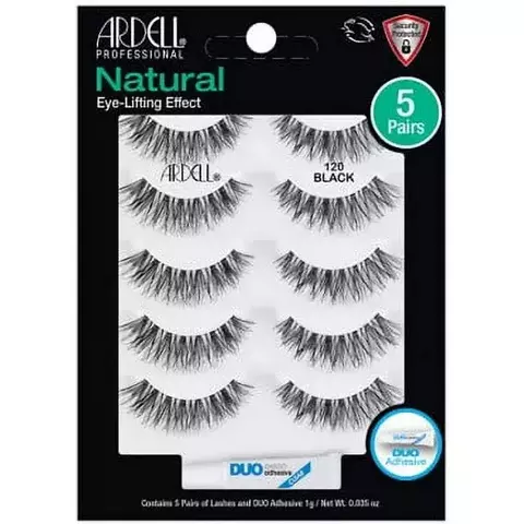 ARDELL - NATURAL LASHES - EYE LIFTING EFFECT - 120 black / pack x5