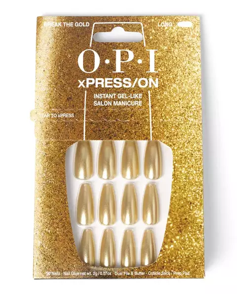 OPI - NAILS - XPRESS/ON - BREAK THE GOLD (LONG)